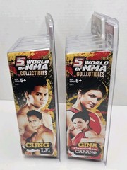 Round 5 World of MMA Collectibles Series 4 (2009) CUNG LE & GINA CARANO NEW