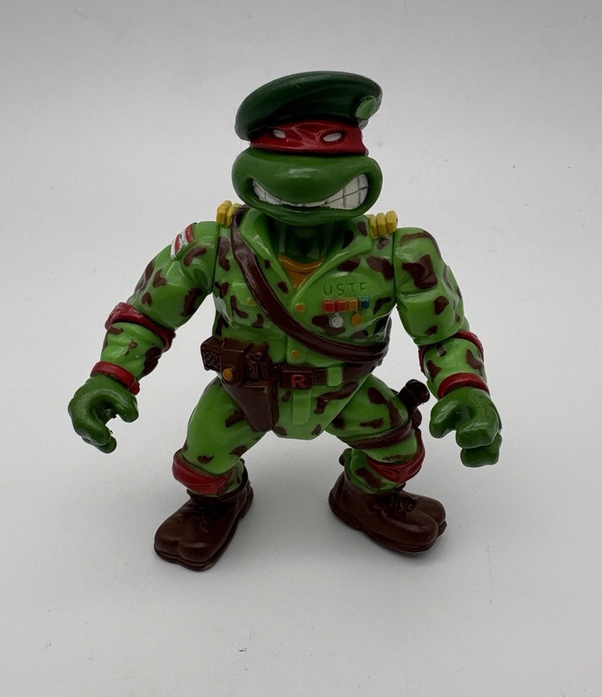 1991 TMNT Raphael The Green Beret Mutant Military Action Figure Ninja Turtles