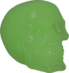 Nemesis Now Phosphorescent Glow in Dark Skull Figurine, Resin, Luminous Green, 1