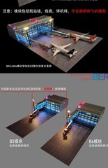 1/200 Airplane Airport Module Terminal Apron Model with Lighting Scene DIY Toy
