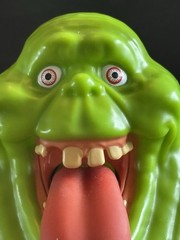 Ghostbusters 2016 Slimer Mattel Pull Tongue Talking Toy Tested Working ~ 6” Tall