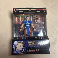 Street Fighter figure lot of 10 Jada and two custom made battle backgrounds