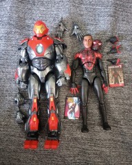 Marvel Legends Ultimate Iron Man & Miles Morales Spider-Man Figure Lot Avengers