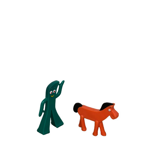 Vintage Gumby And Pokey Figures Original Bendable Gumbitty Jesco Hong Kong 1980s