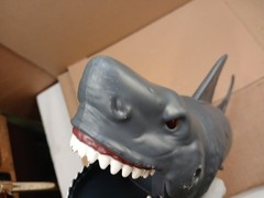 Vintage 15″ Long Great White Shark Snapping Head Moving Toy Parts & Repair Only