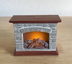 Fireplace Miniatures Dolls Barbie Dolls Dream House Doll House Mini Yule Log