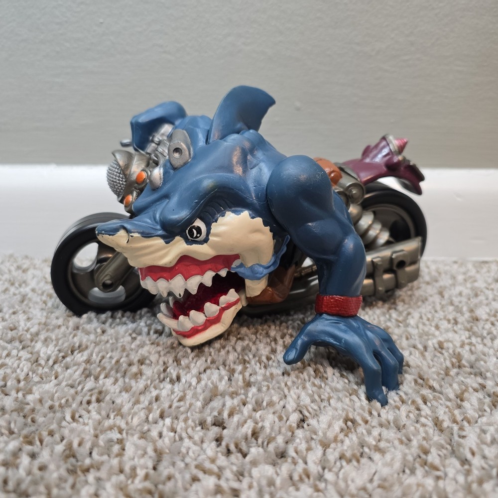 1995 Mattel Street Sharks Ripster Rip Rider Motorcycle Figure Loose Arm