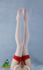 1/6 Female Doll Sexy High Elastic Ultra Thin Garter Stockings Outfit (No Figure)