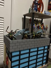 CUSTOM 3D PRINT TMNT Channel 6 News Building 1/18 Scale For JOY TOY FIGS