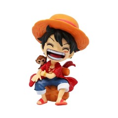 13cm One Piece Anime Figure – Q Version Smiling Car Ornament Desktop Decoration