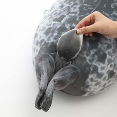 Cute Chubby Seal Plush Pillow 3D Stuffed Sea Lion Doll Sleeping Cushion Toy Gift
