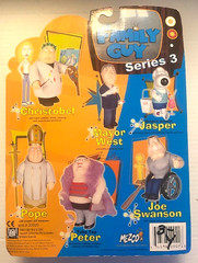 Family Guy Figure, Peter with tube top and boa, 2005, NEW, Series 3