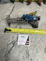 Transforming Toy Gray & Blue Robot #2 TRANSFORMER Figure Helicopter Warbotron