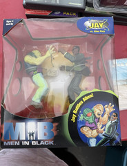 Galoob Men in Black Boxed Action Figure Set Jay vs Alien Edgar, Multicolor
