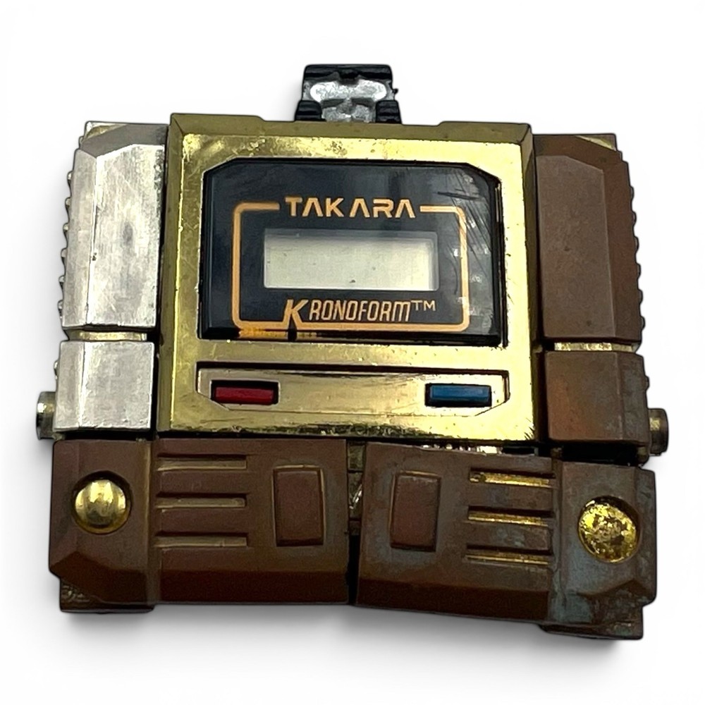 Takara Kronoform Watch Gold Brown Chrome 1983 Robot Transformers Untested VTG