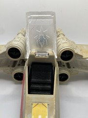 Vintage Star Wars Kenner Battle Damaged X Wing Canopy Glass Repro Part Cracked