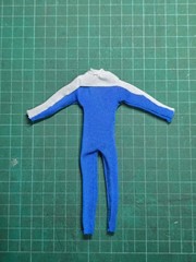 Handmade 1/12 Blue Body suit for Action Figure Body Notaman (No Figure,Unbrand)