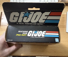Vintage GI Joe Pac Rat Machine Gun EMPTY BOX ONLY