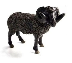 Black Male Sheep Animal Toy PVC Action Figure Doll Kids Model Toys Party Gifts