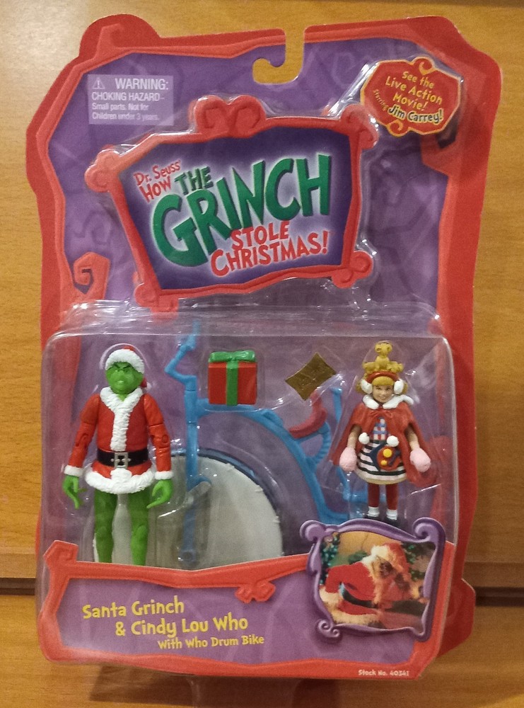 Dr Seuss How The Grinch Stole Christmas Santa Grinch And Cindy Lou Who Figure