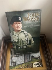 Sideshow Collectibles John Wayne 12in Military Action Figure Boxed Rifle Beret