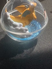 Pokemon Dragonite Figurine Clear Poke Ball Flying Dragon Nintendo