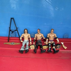 Toy Biz WCW Vintage Die-Cast Metal Plastic Wrestling Figures Set of 3 WWE