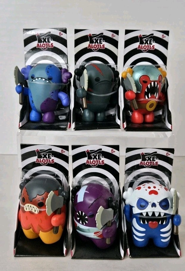 AXE-ALOTLS Action Figures Series 1 Full Set Lot of 6 Axolotl Figure Toys NEW