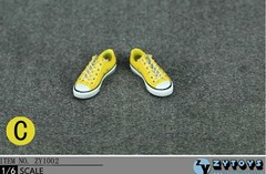 1/6 women shoes yellow Casual Chuck Sneakers for 12″ figure phicen hot toys❶USA❶