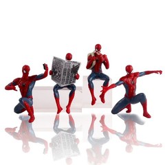 Set 4pcs Marvel Spider-Man Action Figure Mini Toy Model Collectible Gift