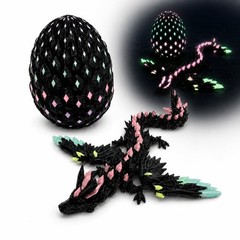 3D Printed Dragon Eggs with Wings Rainbow Glow in The Dark Cool, Articulated …