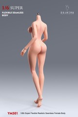 US 1/6 Female Suntan Large Bust Flexible Seamless Body W/Details For 12” Figure