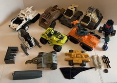 Lot of 10 Vintage 80s/90s GI Joe Vehicles & Parts Incomplete As Is
