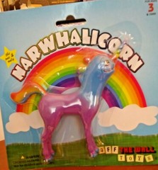 Narwhalicorns: (1) 5″ Bendable Figure & (1) 13″ Plush 1/2 Narwhal & Unicorn OTWT