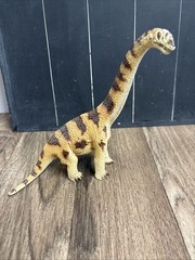 Vintage Schleich Brachiosaurus Dinosaur Figure Toy Brown Beige 2002 6.5” F1