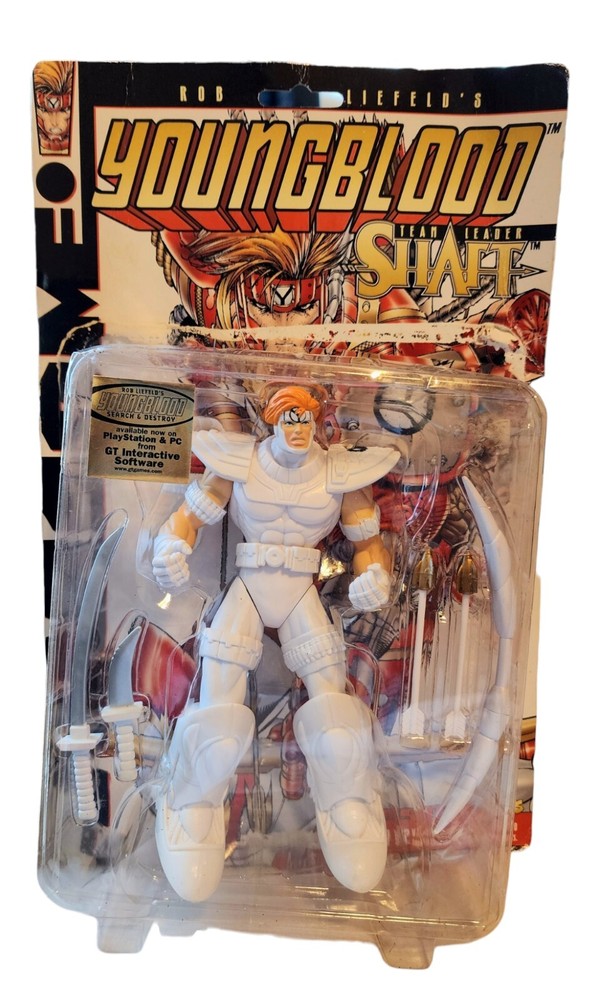 Rob Liefeld’s Youngblood Team Leader SHAFT action Figure Rare White Variant 1997
