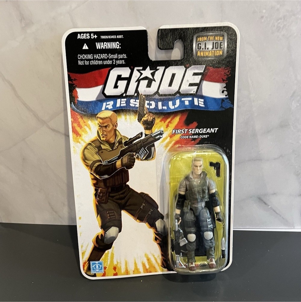 Hasbro G.I. Joe Resolute Duke First Sergeant Action Figure Boxed Gun Pistol