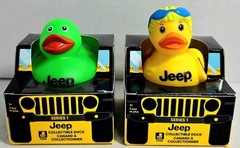 Jeep Branded 2″ Ducks in Paper Jeep 4×4 Box Set Of 8 W/ Some UV Reflective *READ