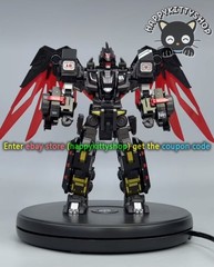 Quantum Heroes Dinoster Guardians Metatron Alpha Transformer Robot Figure Black