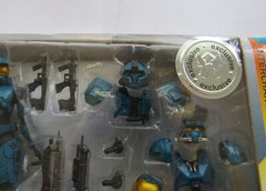 Halo 3 McFarlane Spartan Teal Armor Pack Mark VI CQB EOD Security PACKAGE ERROR