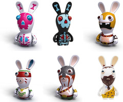 Bundle of 6 Figurine Rabbids Artoyz Travel in Time 9 cm / 3.5 inch **Brand New**