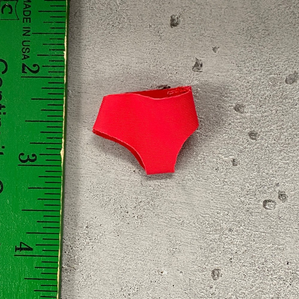 SU-UW-SUP: 1/12 Fabric Red Superman trunks for 6″ muscular action figure body