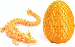 3D Printed Dragon Egg Full Articulated Crystal Dragon Fidget Toy Home Decor Toys