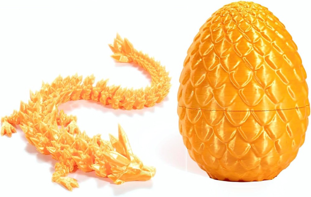 3D Printed Dragon Egg Full Articulated Crystal Dragon Fidget Toy For kids gifts