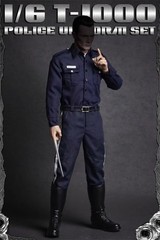 1/6 T1000 Robot Police Uniform Cosplay Clothing Suit DIY 12” Action Figure