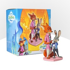 Authentic Enesco Disney Zootopia Nick Judy Heart Shape Action Figure Collectible