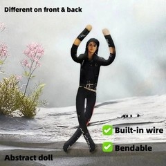 Michael Jackson Cosplay Doll Plush Stuffed Figure Abstract Joint Mobility Toy US