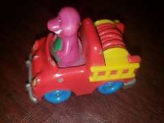 Barney Lyons Group Fire Truck Engine Dinosaur Die Cast Car 1993 Vintage