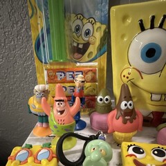 Nickelodeon SpongeBob SquarePants Figure Set w/ Patrick, Squidward, PEZ