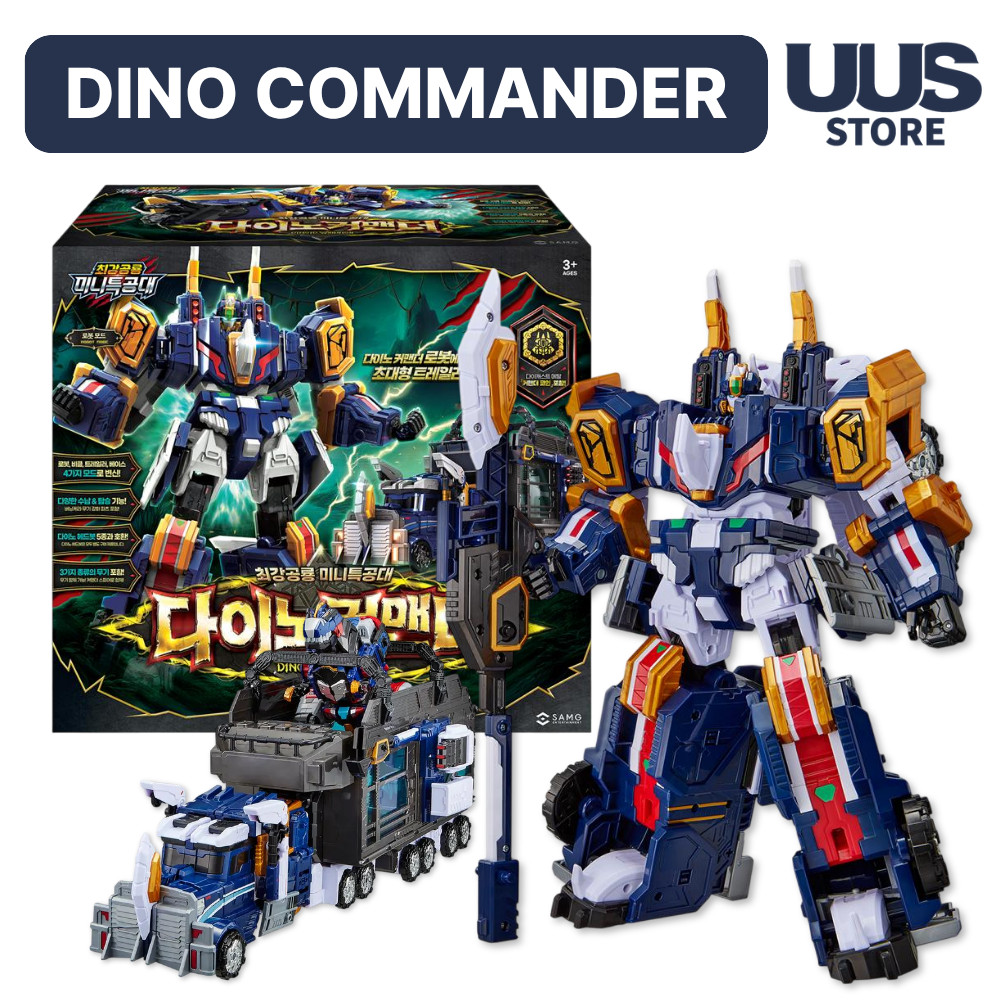 Mini Force Dino warrior COMMANDER Transform Robot Action Figure Truck 2025 SAMG